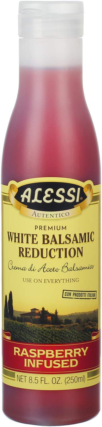 Alessi Balsamic Vinegar Reduction, Autentico from Italy, Ideal on Caprese Salad, Fruits, Cheeses, Meats, Marinades, Raspberry Balsamic (Raspberry