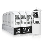 Boxed Water 16.9 oz. (12 Pack) - Purified Drinking Water in Plant-Based Cartons - BPA-Free, Refillable, Reusable - More Sustainable than Premium