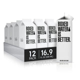 Boxed Water 16.9 oz. (12 Pack) - Purified Drinking Water in Plant-Based Cartons - BPA-Free, Refillable, Reusable - More Sustainable than Premium