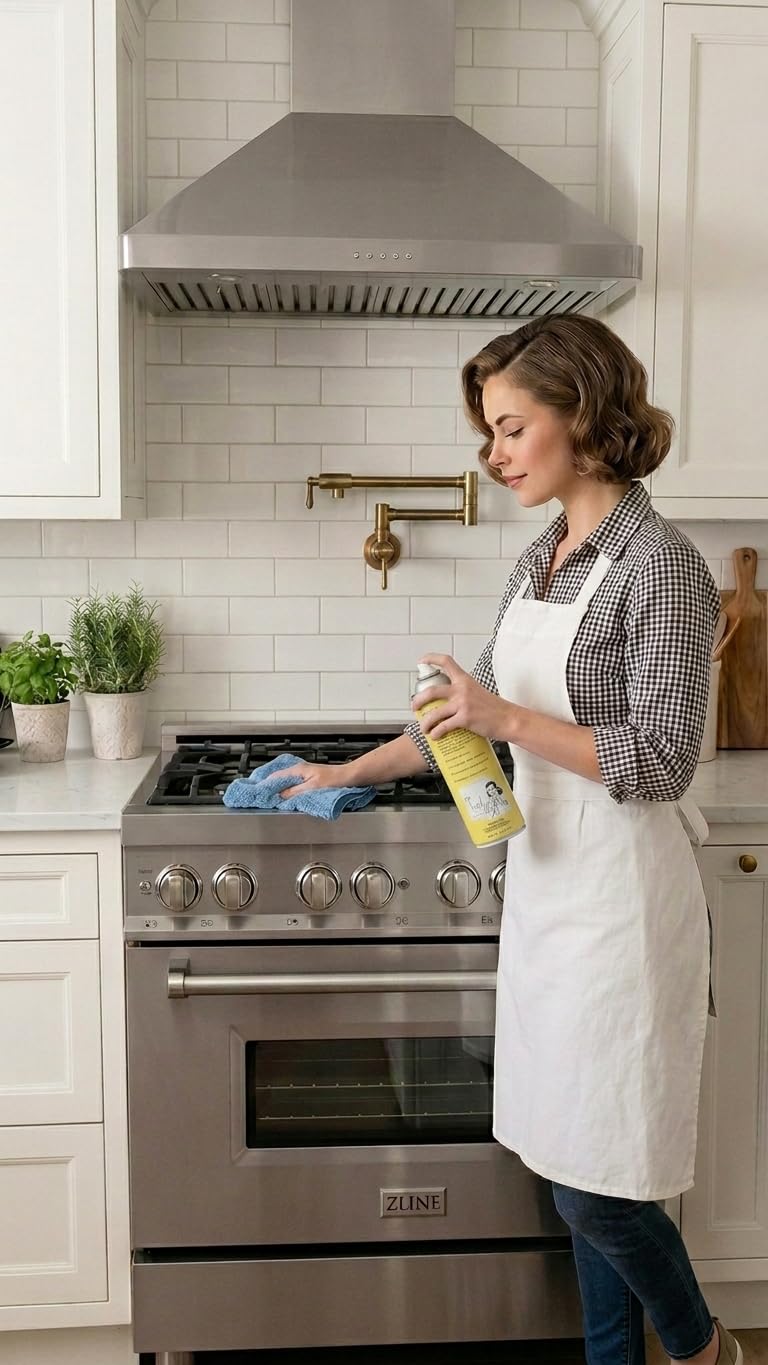 Fred's Citrus Clean Natural Orange Degreaser Spray - Heavy Duty Kitchen Cleaner for Stoves, Grills, Stainless Steel & Multi-Surface - Foaming Formula