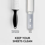 Flint Plus XL Retractable Lint Remover & Pet Hair Roller for Clothes - Refillable & Reusable Lint Roller with 140 Extra Sticky Tear-Off Sheets - Value
