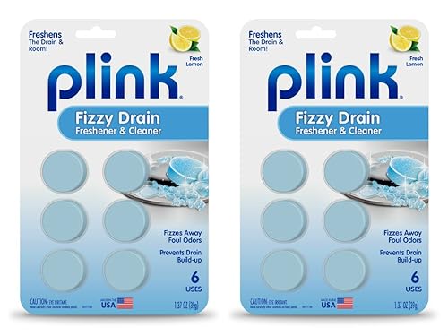 Plink Fizzy Drain Cleaner, 6 Count (Pack of 2), Lemon Scent