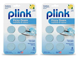 Plink Fizzy Drain Cleaner, 6 Count (Pack of 2), Lemon Scent