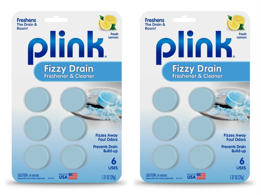 Plink Fizzy Drain Cleaner, 6 Count (Pack of 2), Lemon Scent
