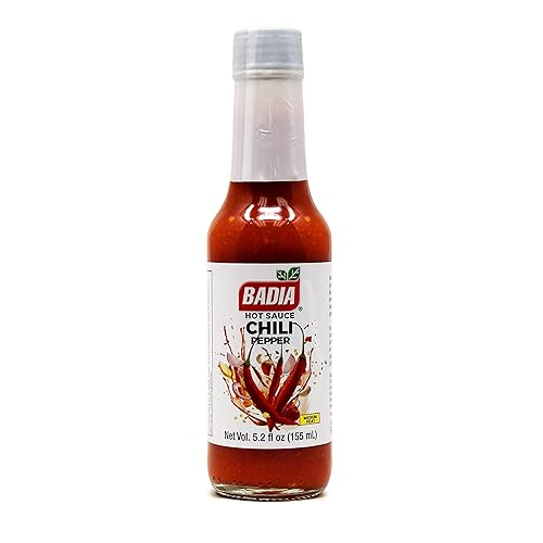 Badia Chili Pepper Hot Sauce, 5.2 fl oz (Pack of 12) - Classic Chili Peppers Sauce with Tangy Medium Heat, Perfect for Everyday Cooking