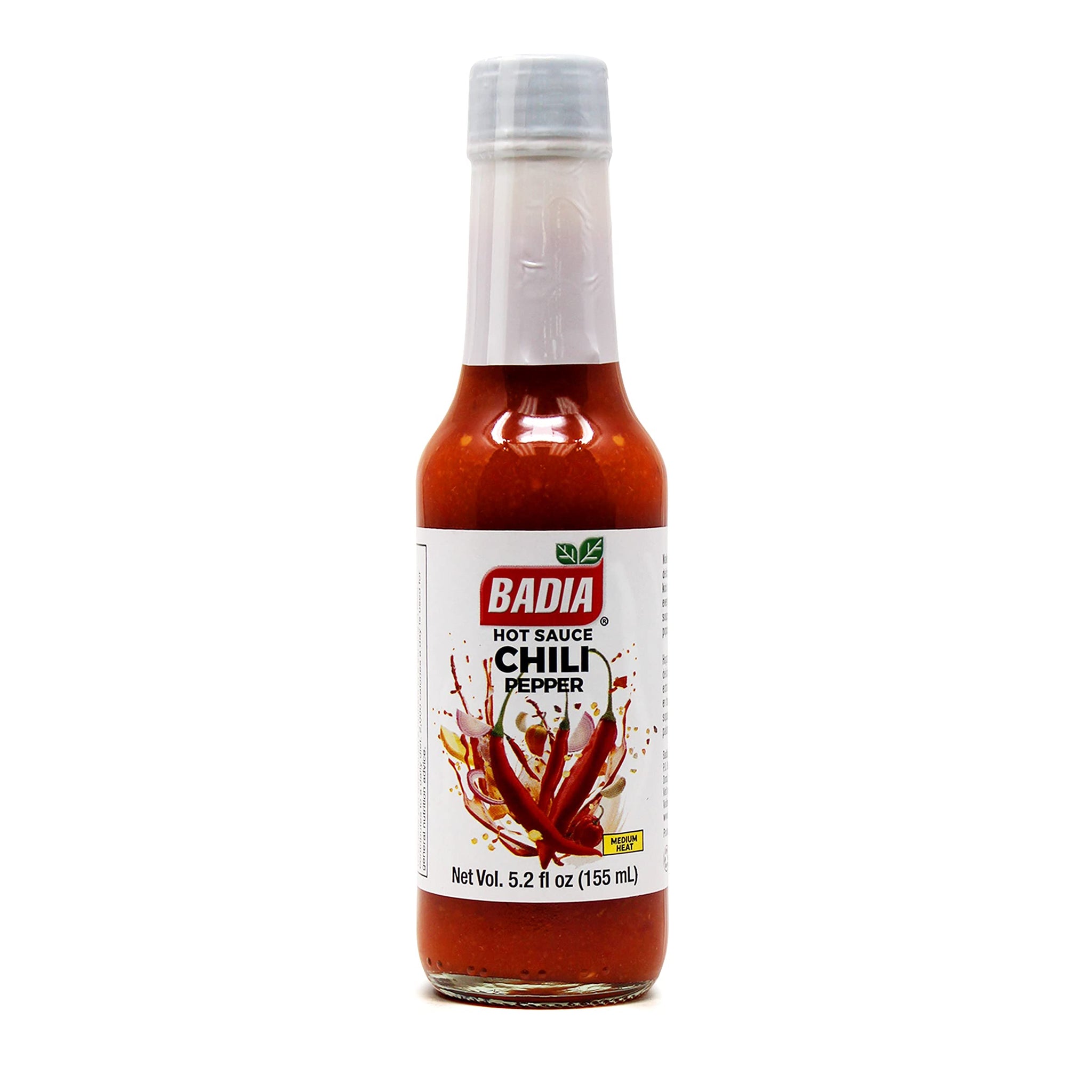 Badia Chili Pepper Hot Sauce, 5.2 fl oz (Pack of 12) - Classic Chili Peppers Sauce with Tangy Medium Heat, Perfect for Everyday Cooking