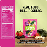 Switchback Whole Food Greens Smoothie Powder Mix (7-Pack) | No Algae Greens Taste for Picky Eaters | No Added Sugar | Clump-Free | Energy, Gut