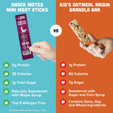 New Primal Snack Mates Honey BBQ Chicken Sticks, Healthy Snack for Kids, Low Sugar High Protein Back to School Snacks, Gluten Free, Mini Jerky Meat