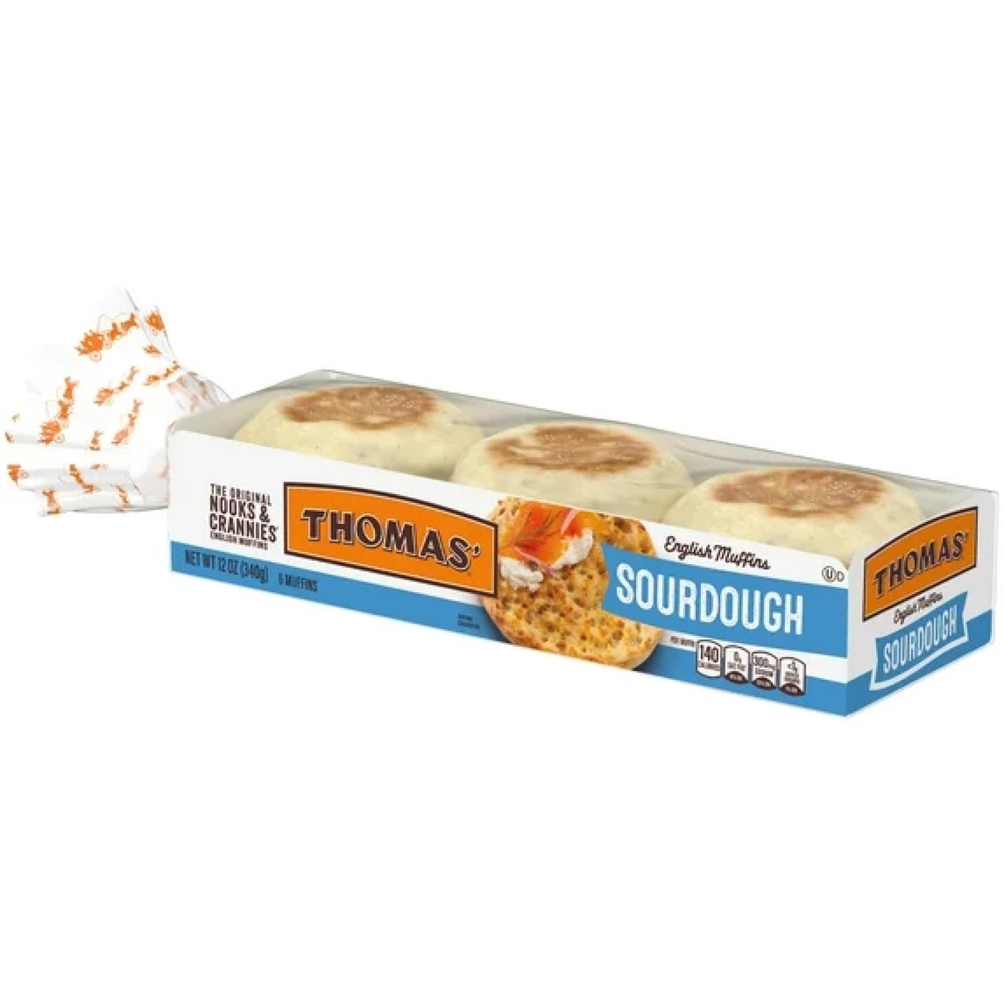 Salutem Vita - Sourdough English Muffins 6 Count, 13 oz, Gift Set - Pack of 6