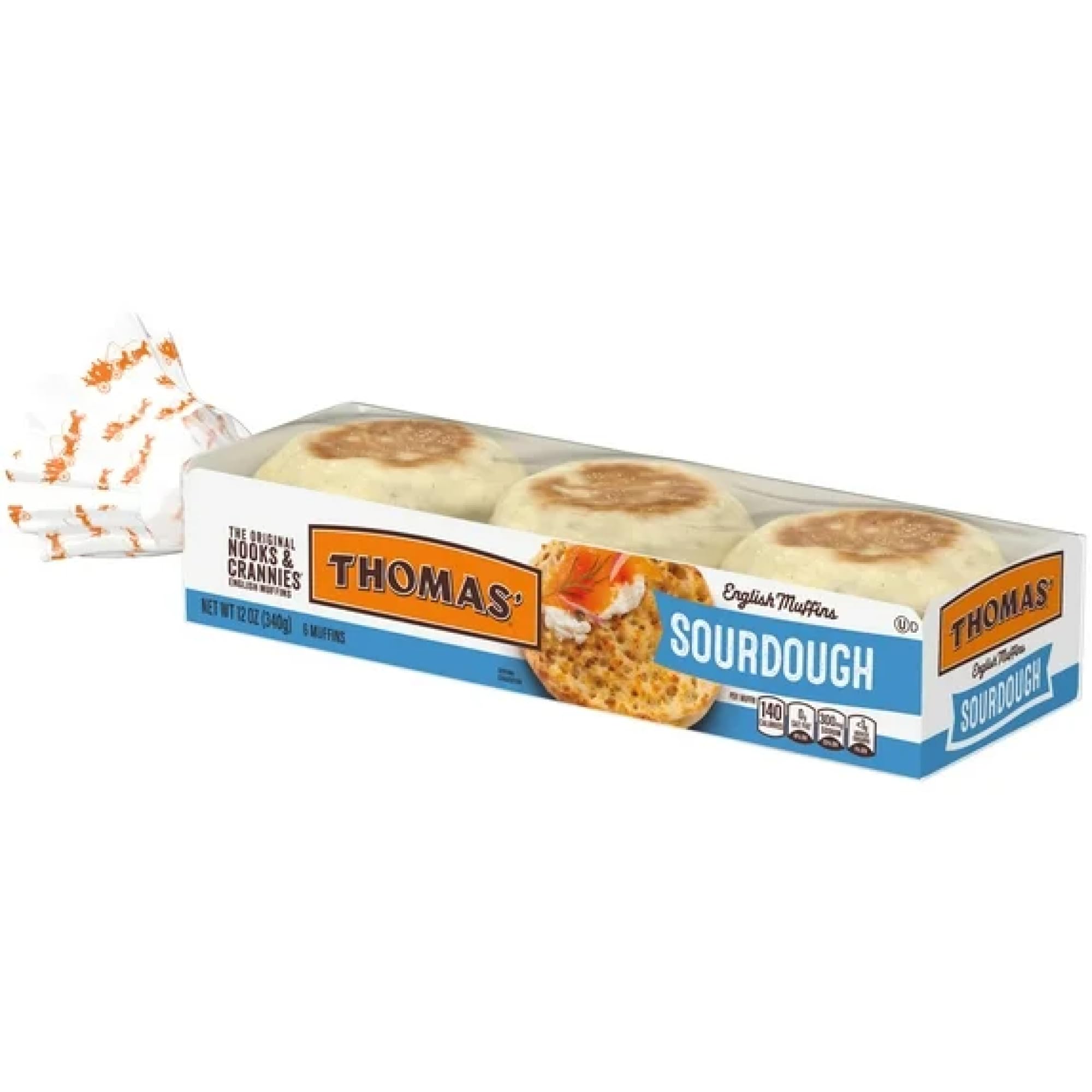 Salutem Vita - Sourdough English Muffins 6 Count, 13 oz, Gift Set - Pack of 6