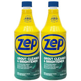Zep Grout Cleaner and Brightener - 32 oz (Case of 2) - ZU104632 - Deep Cleaning Formula Removes Old Stains from Grout