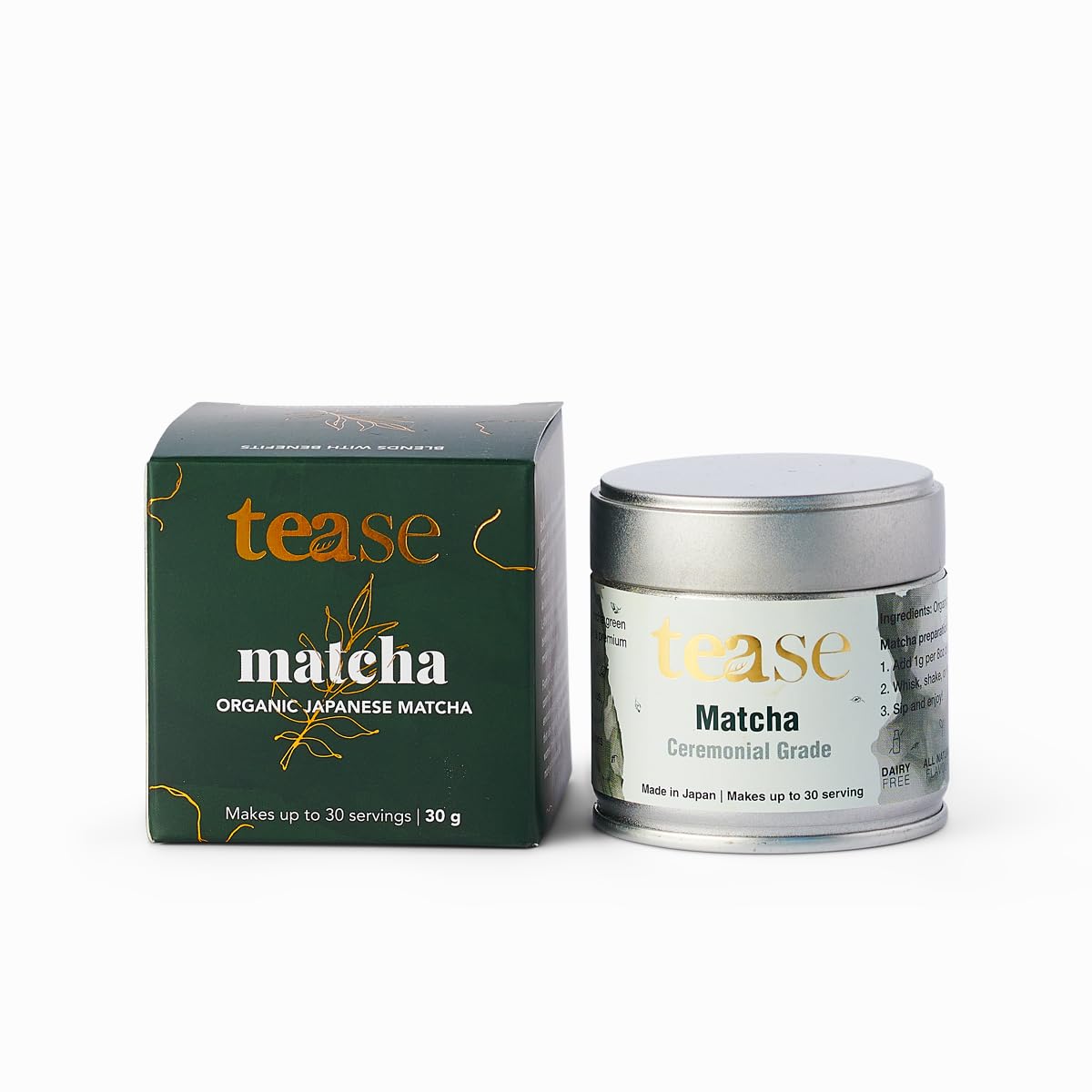 Tease Tea Matcha Tea Powder - Japanese Ceremonial Grade Matcha Powder, Sustainably Grown in Kyoto, Perfect for Matcha Tea, Matcha Lattes, and Matcha