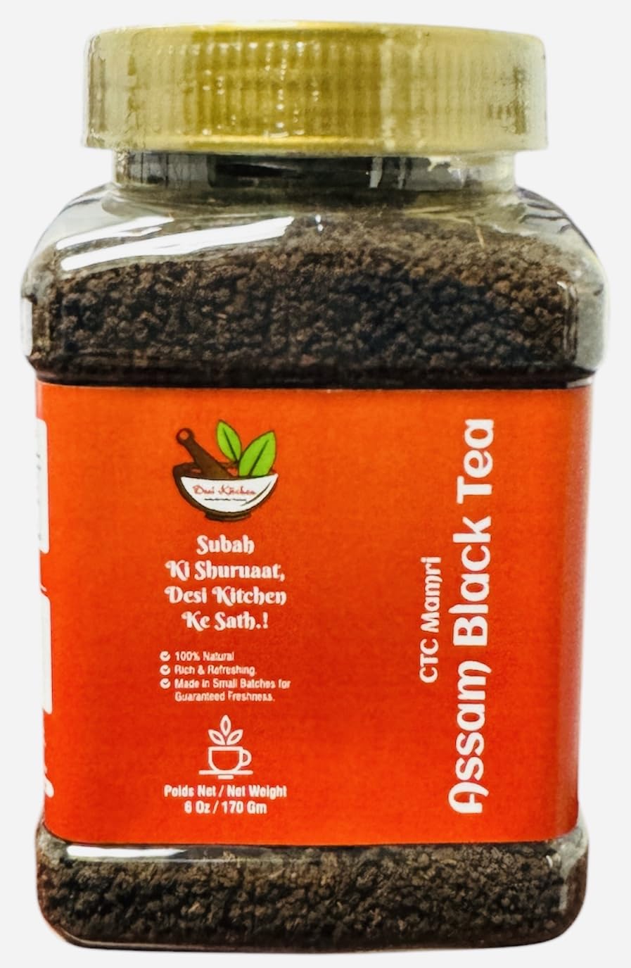 Desi Kitchen CTC Mamri Assam Black Tea ~ 6oz (170g) | Product of India | Rich & Refreshing