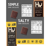 HU Dark Chocolate Bars Variety Pack, 8 Count - Simple, Salty, Cashew Buter Raspberry, Hazelnut Btr, Cashew Bttr & Vanilla Bean, Almond Butter & Puffed