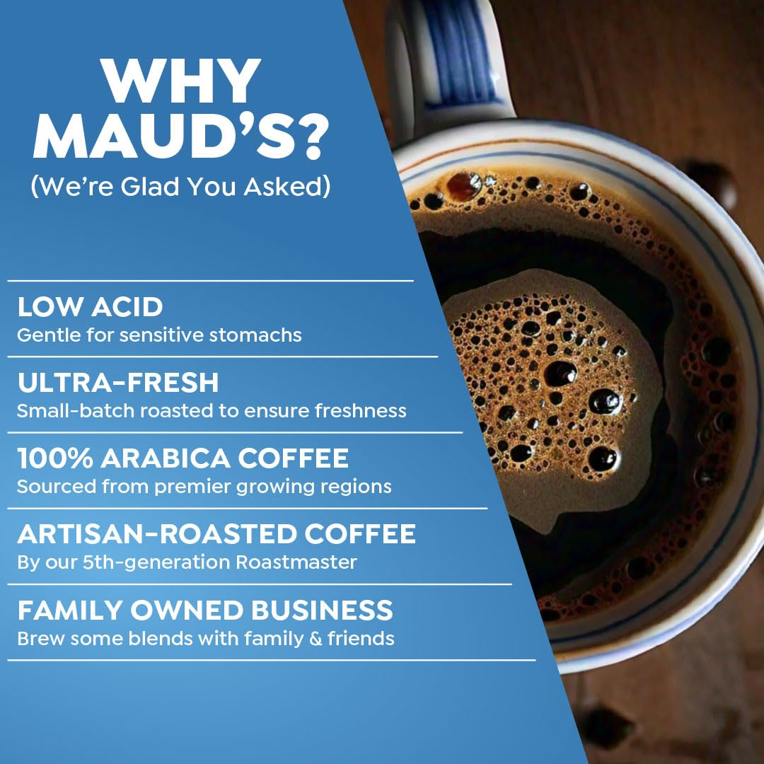 Maud's Organic Guatemalan Coffee Pods, 50 ct, Single Origin Guatemalan Medium Roast Coffee in Single Serve Pods - 100% Arabica Beans, Compatible