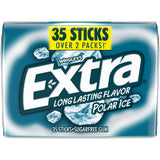 Extra, Polar Ice Sugar Free Chewing Gum Grad Gifts Prom Essentials Mint Gum, 35 Stick Mega Pack, 35 Count