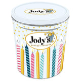 Jody's Gourmet Popcorn Celebration 3.5 Gallon Tin - Gourmet Popcorn Mix with Caramel Corn, Birthday Cake and Confetti - Party Snack Assortment, Gift