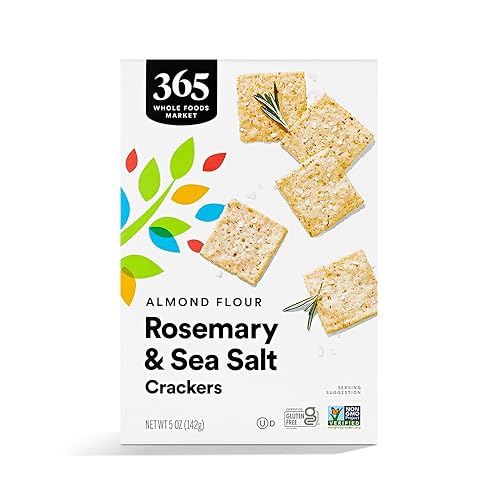365 by Whole Foods Market, Rosemary Sea Salt Almond Flour Crackers, 5 Ounce