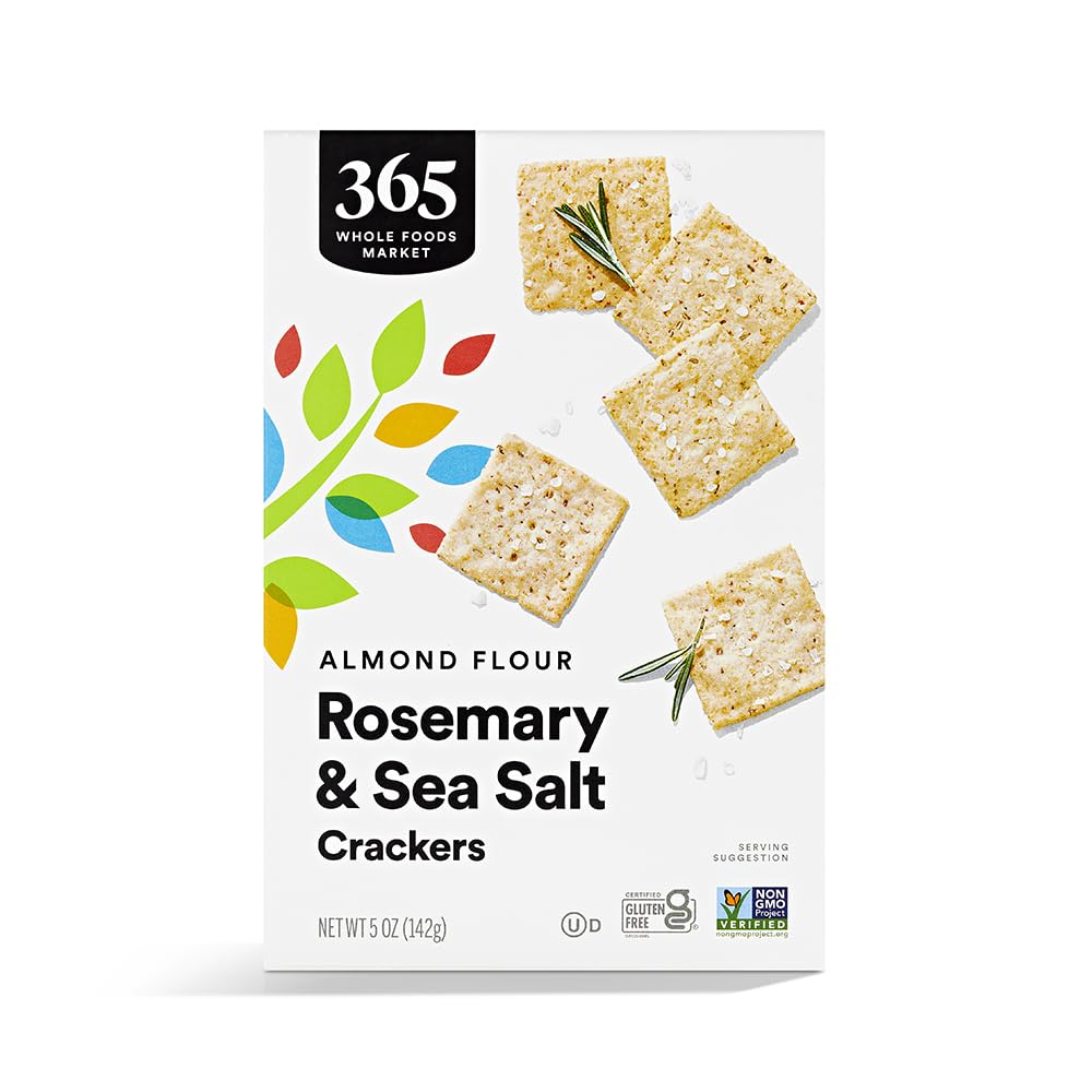 365 by Whole Foods Market, Rosemary Sea Salt Almond Flour Crackers, 5 Ounce