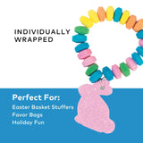 Fun Express Easter Candy Stretchable Edible Bunny Bracelets - Great for Easter Egg Hunts and Other and Spring Celebrations (12 Pieces)