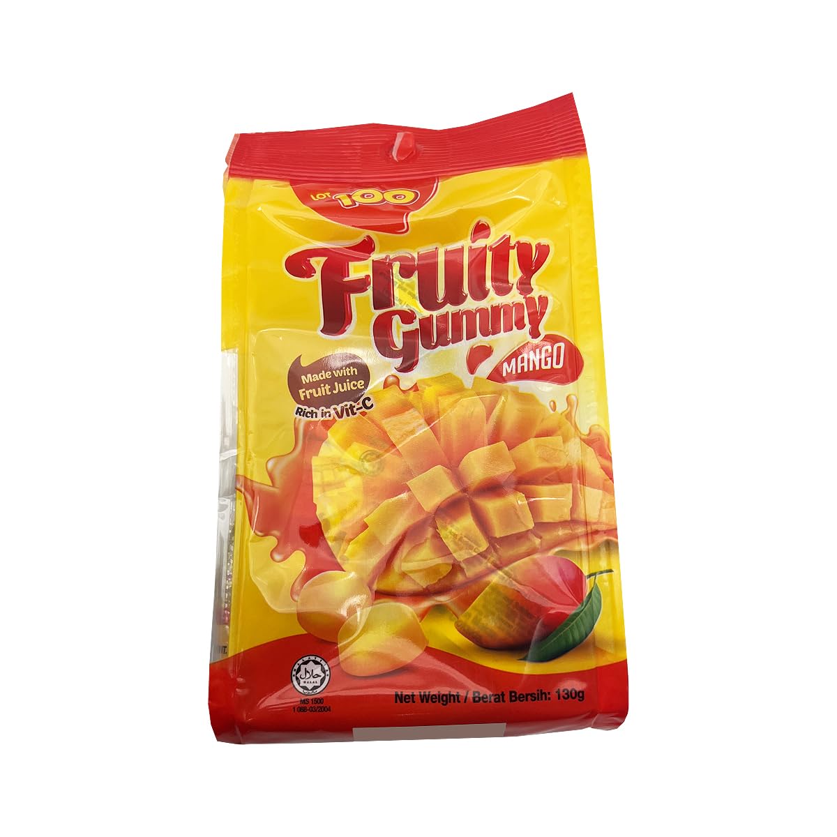 Lot 100 Gummy Chewy Candy Mango Blackcurrant Flavour Halal Snack Sweets Malaysia 150g (5.29oz) (Mango)