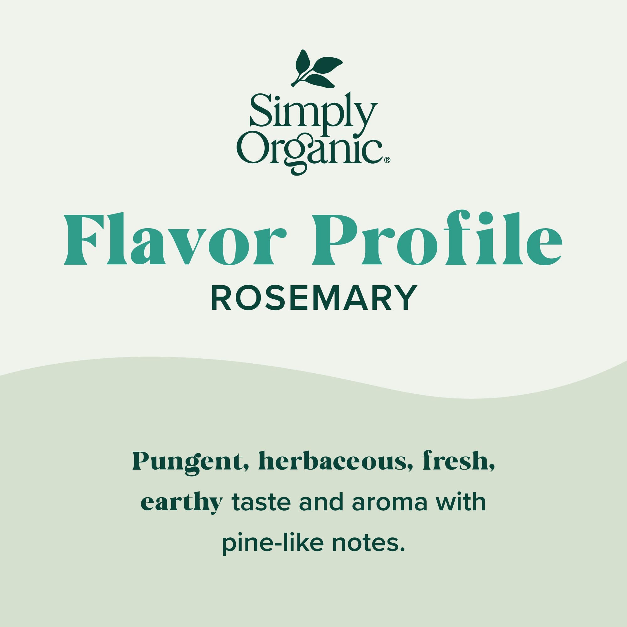 Simply Organic Whole Rosemary Leaf, 1.23 Ounce, Pungent, Herbaceous, Fresh Earthy Taste & Aroma, Kosher, Certified Organic