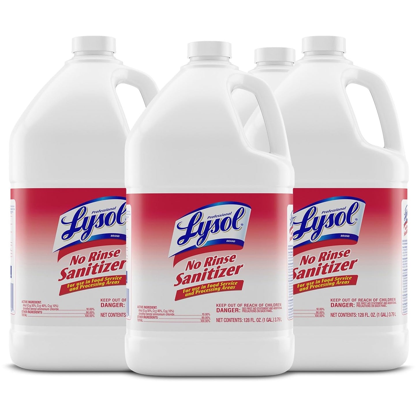 Lysol - 74389 Professional No Rinse Sanitizer Concentrate, 4gal (4X1gal)