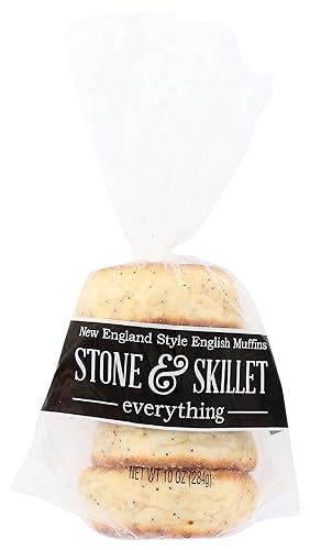 STONE & SKILLET Everything English Muffins 4 Count, 12 OZ