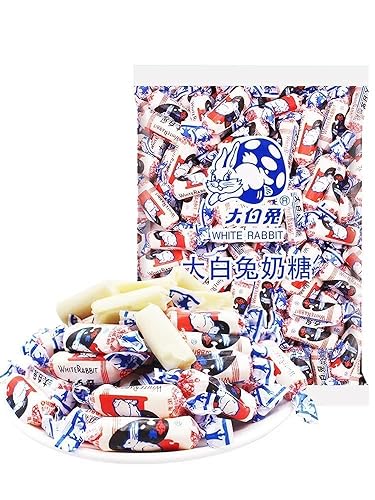 White Rabbit Toffee Childhood Tastes Toffee Small Gifts Snacks Shanghai Specialties White Rabbit Creamy Candy 17.7 Oz(500 Gram) (1.1 Pound (Pack