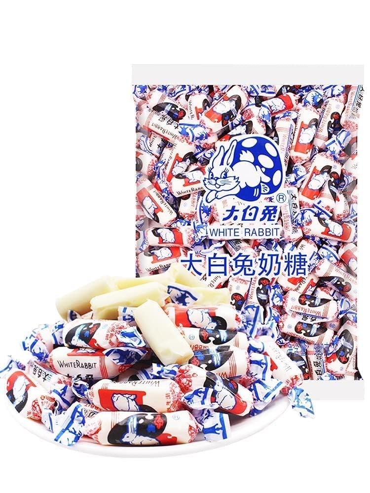 White Rabbit Toffee Childhood Tastes Toffee Small Gifts Snacks Shanghai Specialties White Rabbit Creamy Candy 17.7 Oz(500 Gram) (1.1 Pound (Pack
