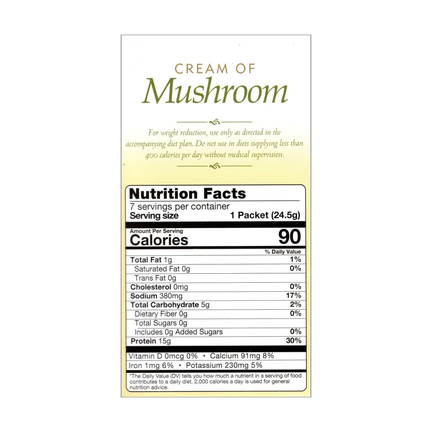 Nutmeg State Nutrition - High Protein Instant Soup Mix, Low Calorie, Low Fat, Low Carb, Ideal Protein Compatible, 7 Servings Per Box (Cream