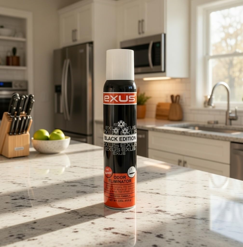Exus Odor Eliminator & Air Freshener Spray 3.0 Oz. (Black Edition 3 Pack)