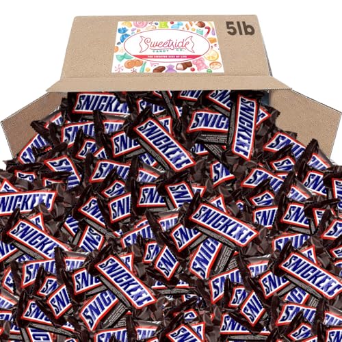 Candy Bars - Bag of Fun Size Individually Wrapped Bars - Bulk Candy, Valentine's Day, Birthday Party Favors (5 LBS)