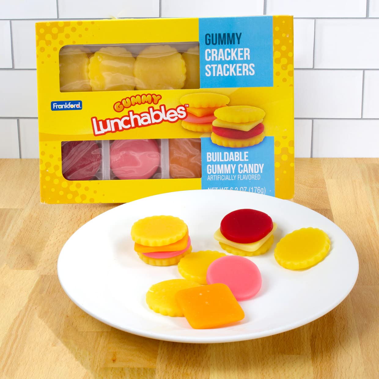 Kraft Lunchables Gummy Candy Cracker Stackers, 2pk, 12.4oz, Fruit Flavored, Valentine's Day Gift, by Frankford Candy