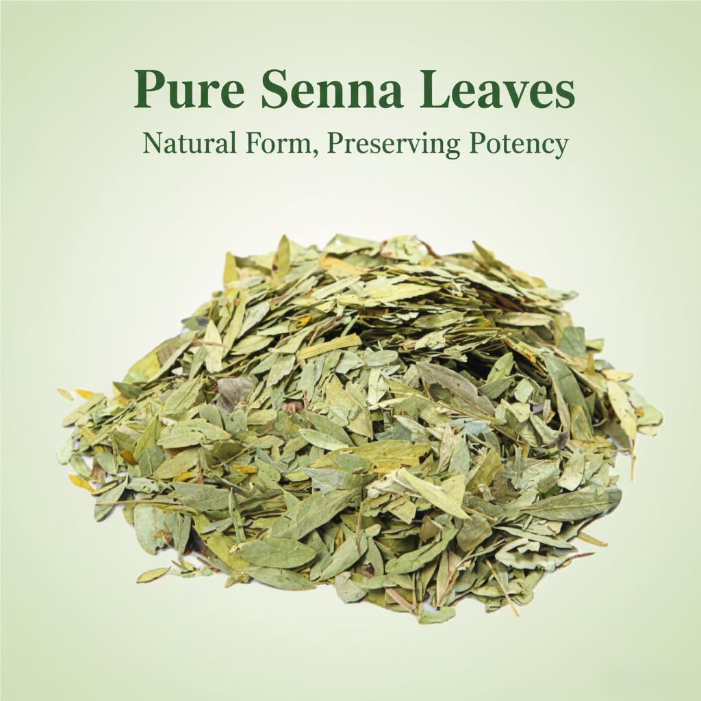 Senna Leaves Tea, Dried Herbal Tea, 100% Natural - 3.53 oz (100g) | Loose Leaf Dried Senna Alexandrina, Non-GMO, Caffeine-Free