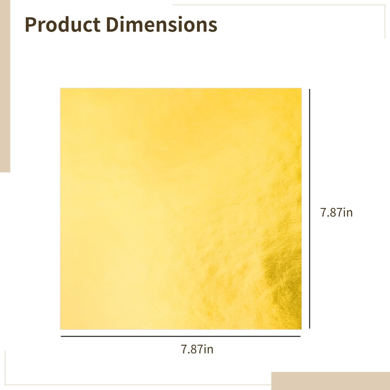Toyosport Gold Foil Candy Wrappers for Chocolate, 100 Sheets of 7.9 x 7.9 Inches, Glossy Aluminum Foil Paper for Homemade Candies, Perfect