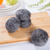 DKKO Stainless Steel Scourers Cleaning Ball Metal Scouring Pads for Kitchens Bathroom Steel Scrubber to Cleaning Dishes Pots Pans Ovens Grills - Pack