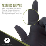 Dynarex Black Arrow Disposable Latex Exam Gloves, Powder-Free, For Healthcare, Law Enforcement, Tattoo, Salon or Spa, Black 10 Boxes of 100 (Large)