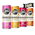 Liquid Remedy Kombucha Sugar Free Organic Drink, Low Calorie, Probiotic Like Tea for Gut Health - Fan Favorites Variety Pack - 8.5 Fl Oz Can, 24-Pack