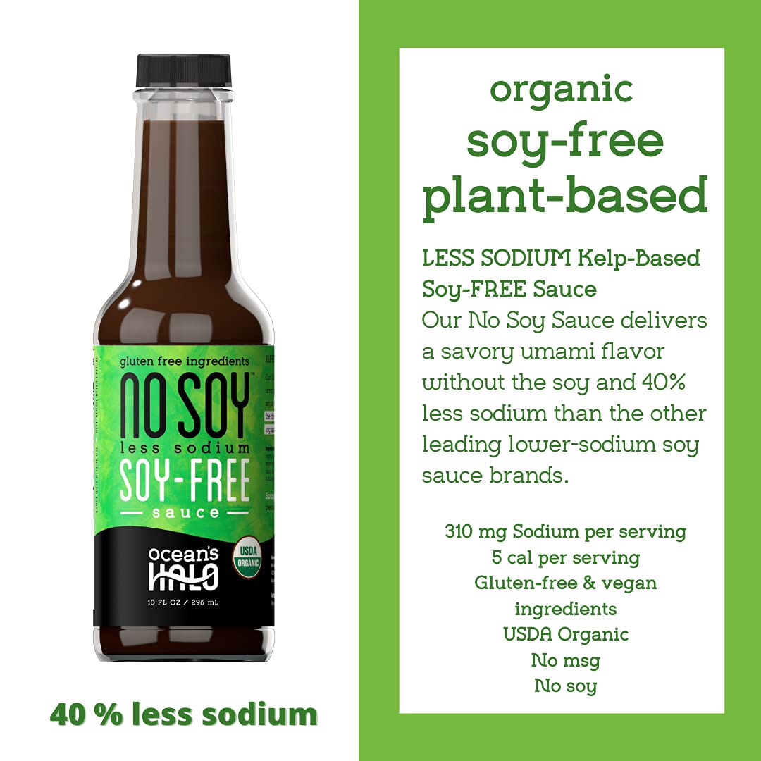 2 bottles of Less Sodium NoSoy (soy-free) sauce by Ocean's Halo