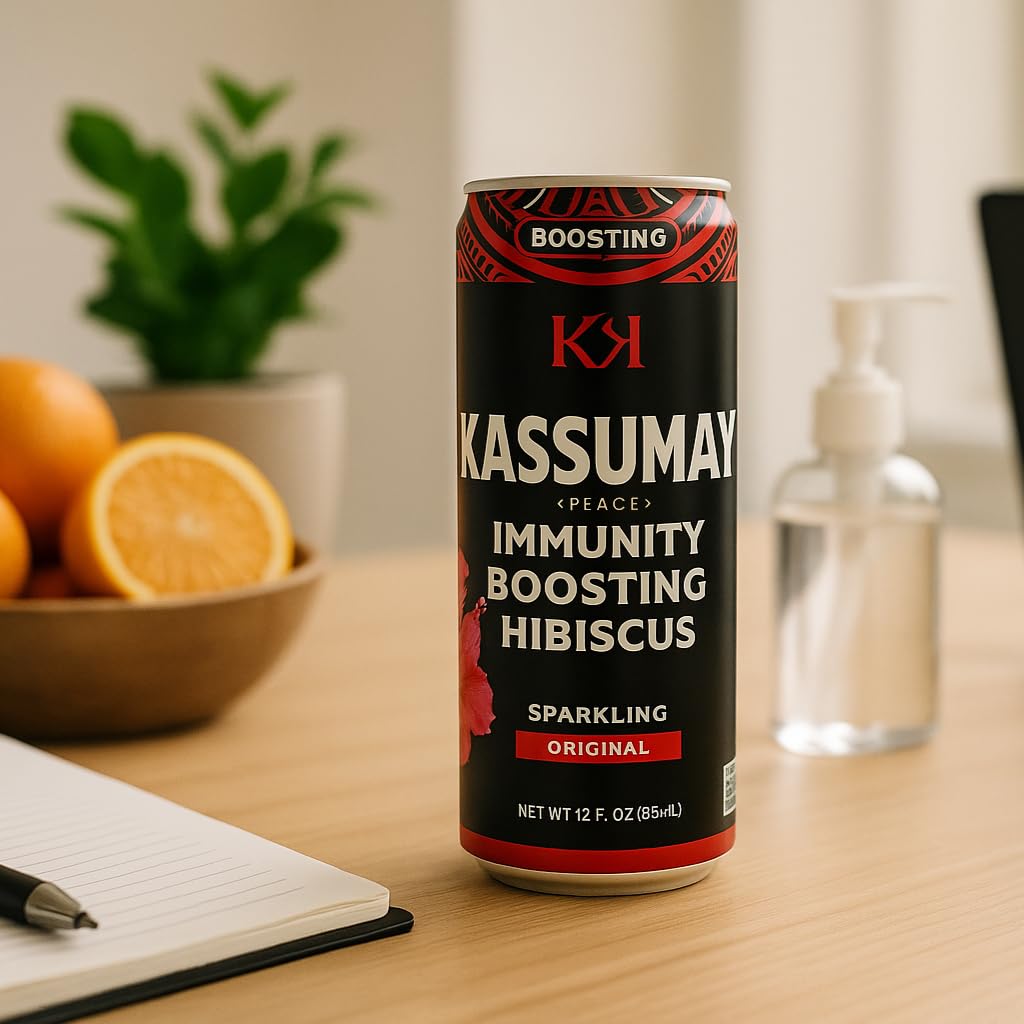 Kassumay Original Sparkling Hibiscus Drink - Premium Plant-Based Wellness Beverage | Immunity Boosting | Antioxidant-Rich | Low Sugar | No Added
