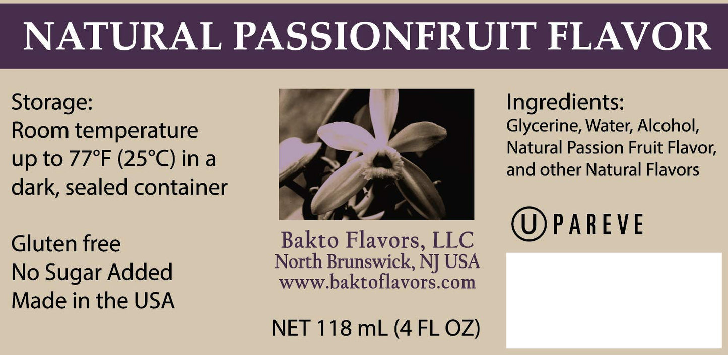 Bakto Flavors Natural Passionfruit Flavor - 4 OZ