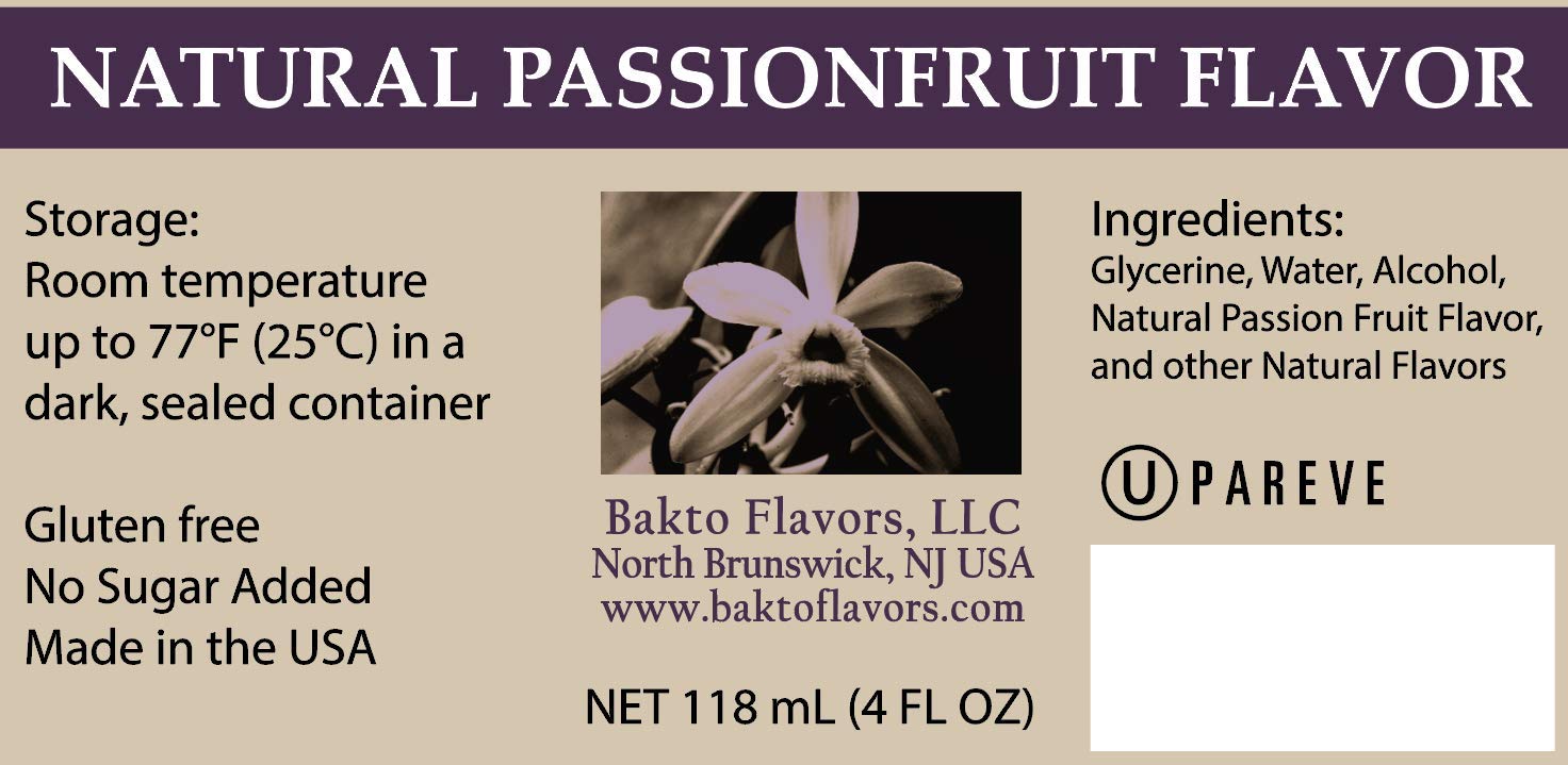 Bakto Flavors Natural Passionfruit Flavor - 4 OZ