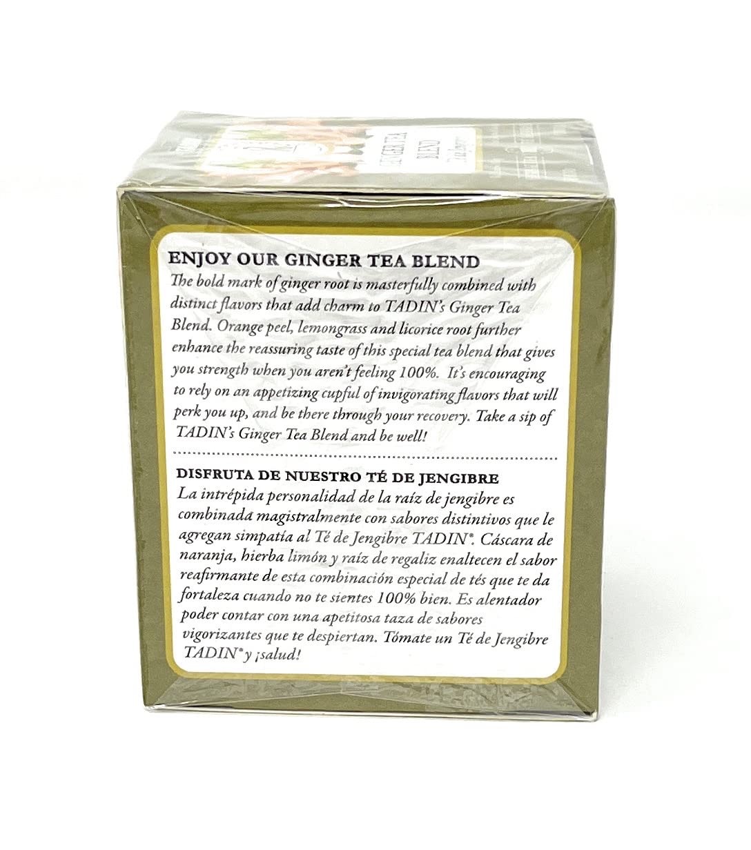 Tadin Ginger Tea Blend 6 Boxes Of 10 Bags Per Box (60 Bags)