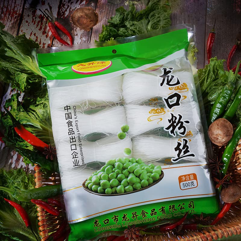 Longkou Pure Mung Bean Vermicelli (?????, Vermicelli Rice Noodles, Threads Noodle -Vermicelli, 500g…