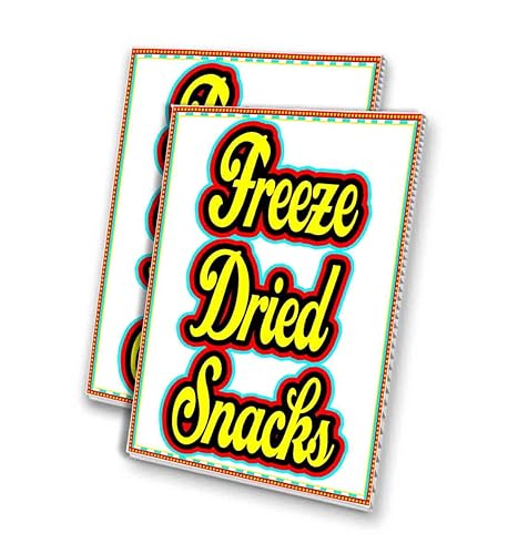 Freeze Dried Snacks (24" X 36") 4mm Corrugated Plastic Panel, Graphics Applied to 1 Side (Pk of 2) | Fair Food, Desserts, Sweets, Treats