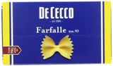 Dececco Farfalle Pasta No.93 16 Oz -Pack of 20