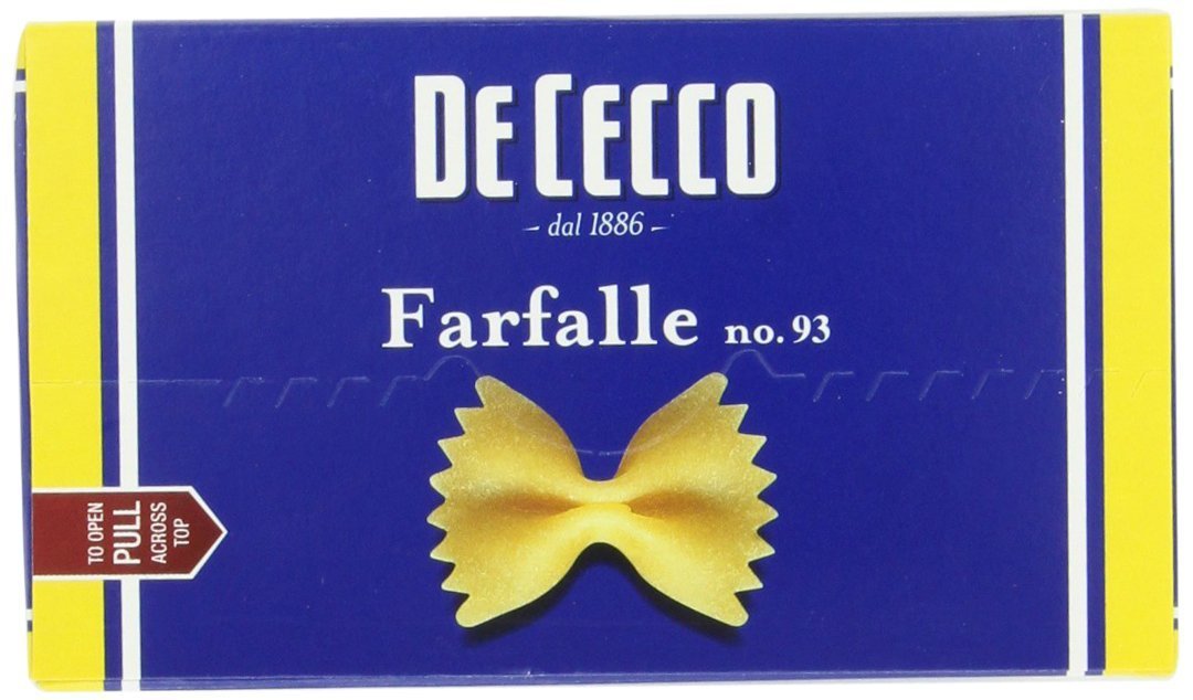 Dececco Farfalle Pasta No.93 16 Oz -Pack of 20