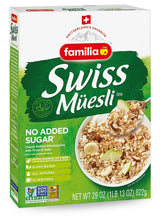 Familia Swiss Muesli Cereal, 0g Added Sugar, Energy-Packed Cereal with Raisins, Hazelnuts and Almonds, 12 Ounce Box (Pack of 12)