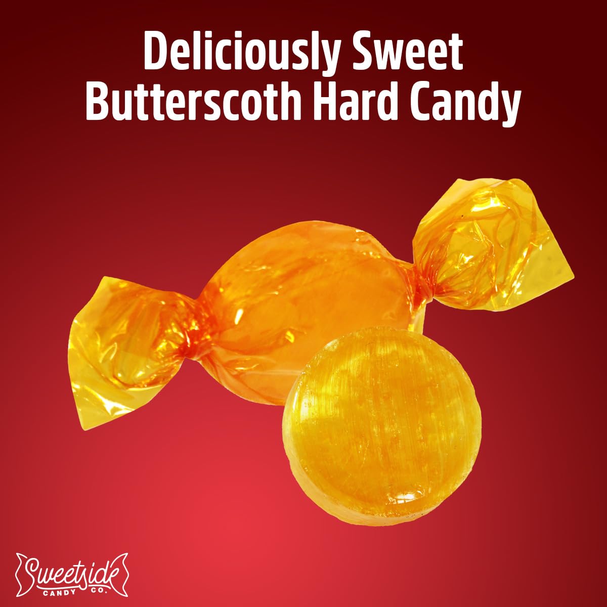 Butterscotch Hard Candy Bulk 5LB Bag - Delicious Sweet Individually Wrapped Butter Scotch Bulk Hard Candies Perfect Blend of Creamy and Sweetness